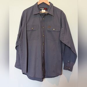 Wrangler Men's Dark Gray Shirt Jacket - Imperfection